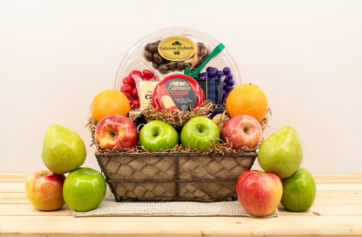 The Orchard Ensemble Basket (Chocolate Fruit)